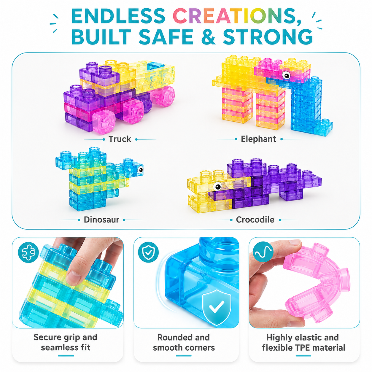 Squishio™ Soft Jelly Building Blocks